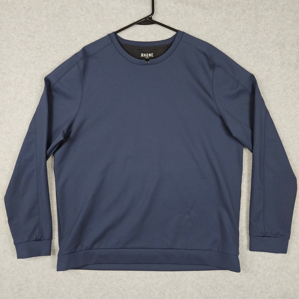 Rhone (Men's XL) Blue Spar Notch Crewneck Pullover Performance Athletic 101245